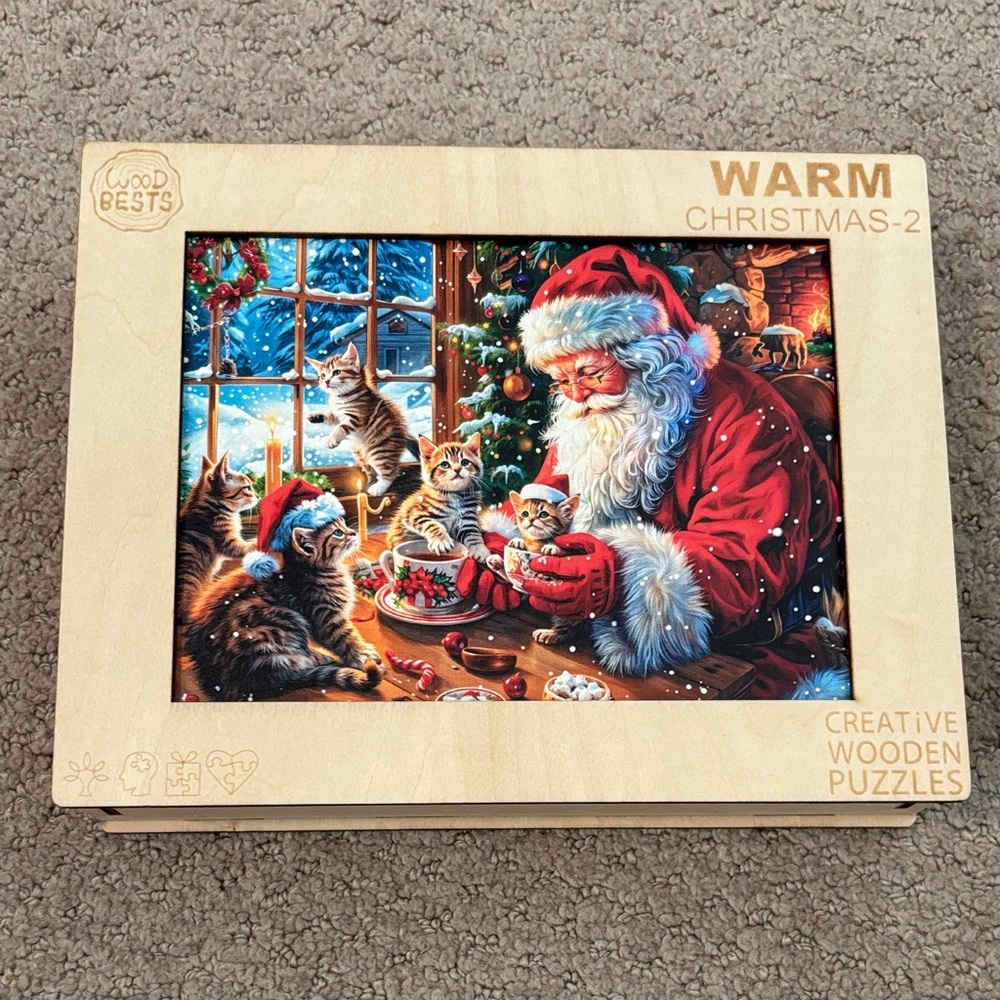 Wood Bests Warm Christmas Mini Wooden Puzzle